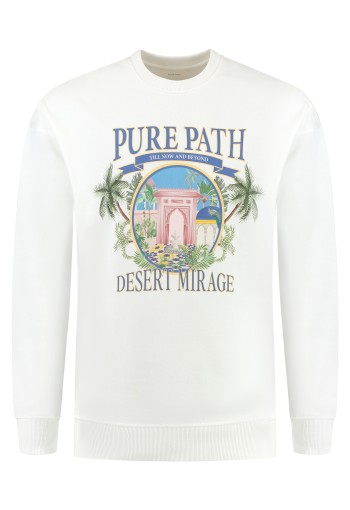 Oversized sweater pure path white