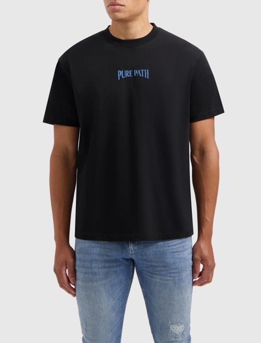 Pure path t-shirt black cosmos