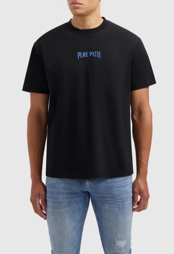 Pure path t-shirt black cosmos