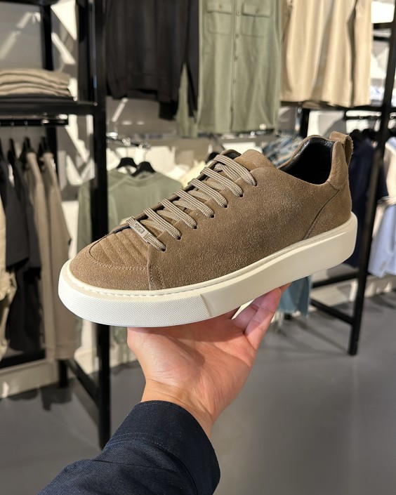 Morato shoes beige suede sneaker 