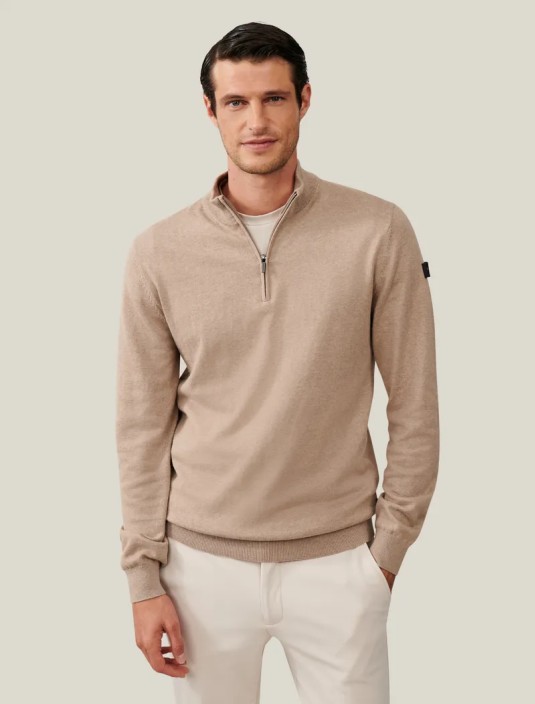 Cavallaro desio half zip beige 