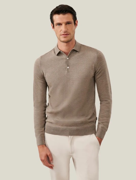 Cavallaro polo merino longsleeve 