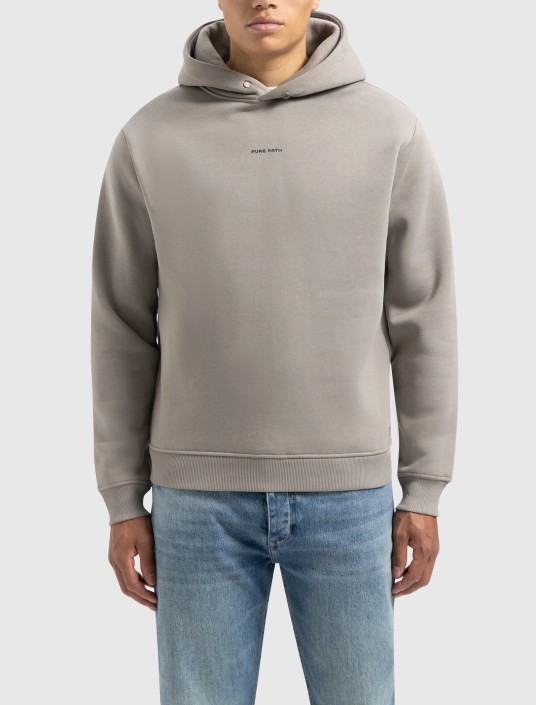 Pure Path hoodie taupe