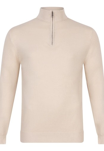 Radical knitwear half zip beige 